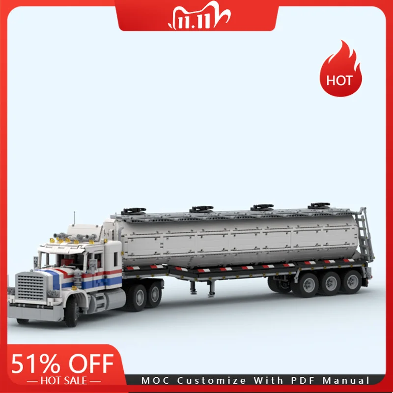 

4530 PCS MOC City Highway Transport Vehicle Model Technology Building Blocks Creative DIY Assembly Toys Children Christmas Gifts