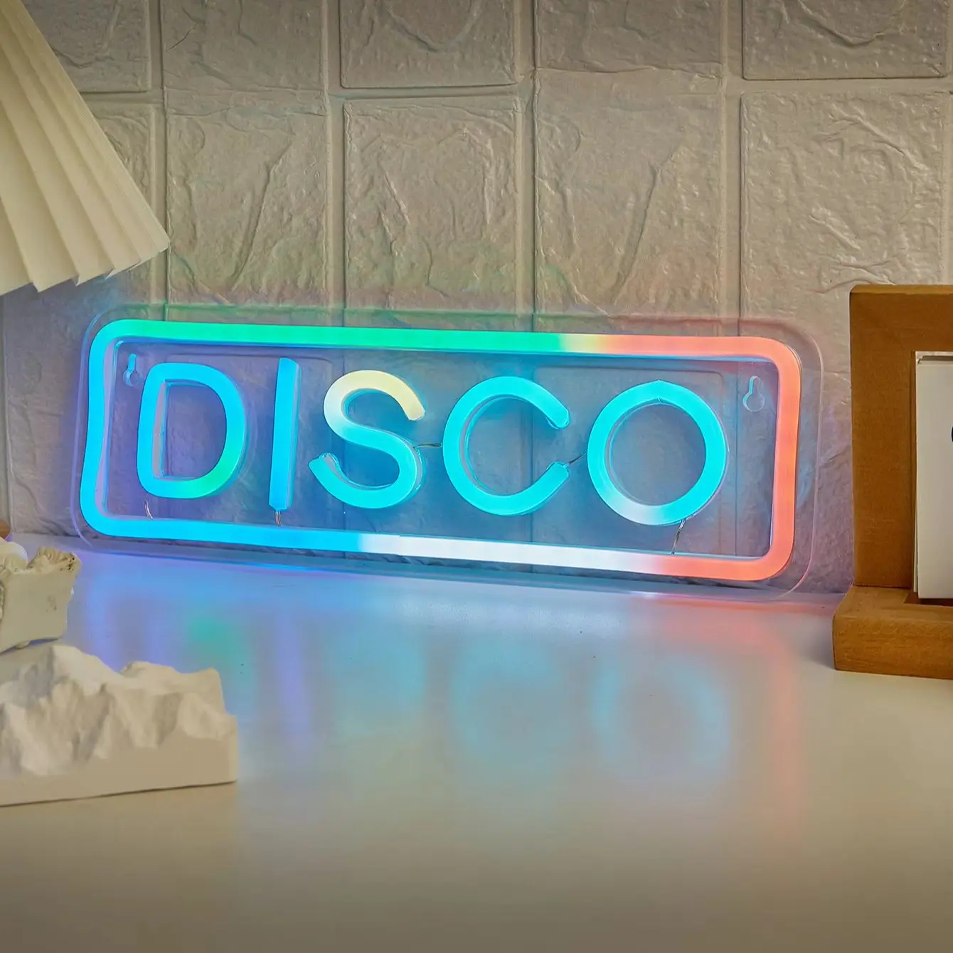 Chi-buy LED Neon Colorful DISCO USB Powered Neon Signs Night Light 3D Wall Art & Game Room Bedroom Party Decor Lamp Signs