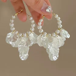 Adolph Trend Imitation Perle Shell Tropfen Ohrring Mode Party Koreanische Großen Kreis Baumeln Ohrringe Weiblichen Schmuck Für Frau Neue