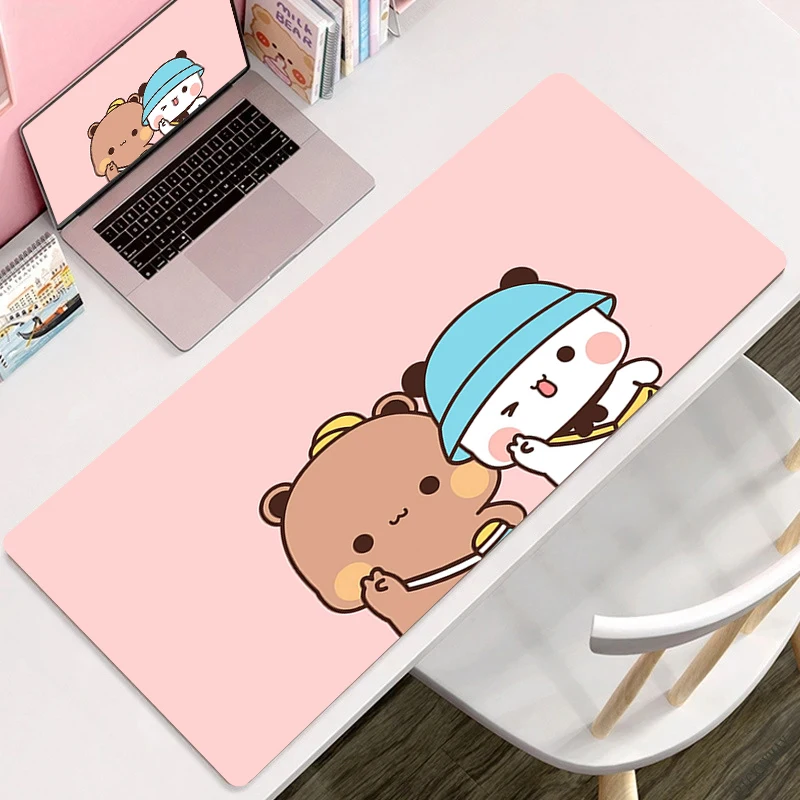 Cute Mouse Pad Bubu Dudu HD Printing Kawaii Pink Table Pads Computer Mousepad Large Keyboard Decorative Rubber Non-slip Desk Mat
