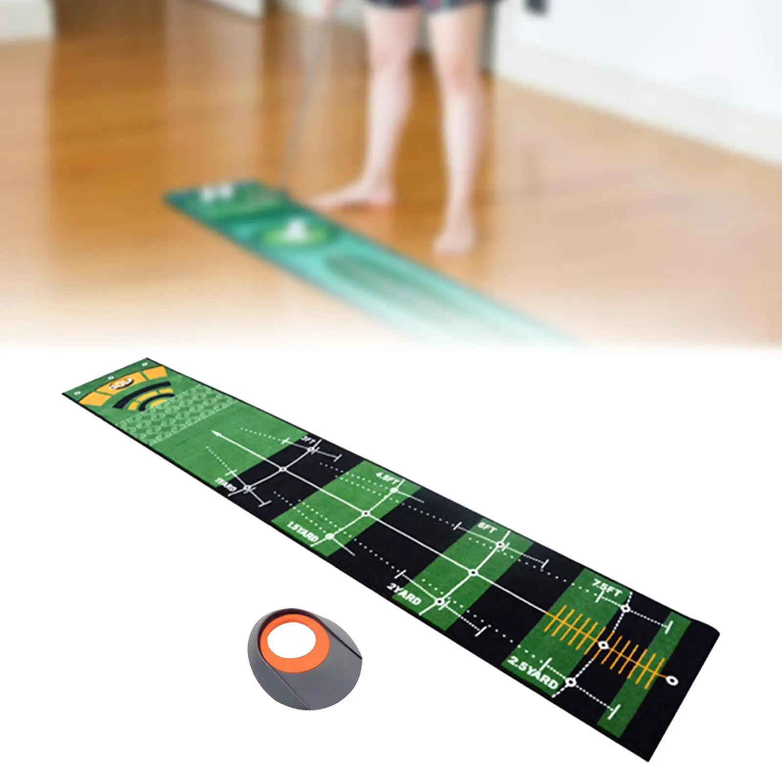 

Golf Putting Green Mat Golf Training Equipment Portable Exerciser Golf Hitting Mat for Golf Accessories for Men Home Backyard