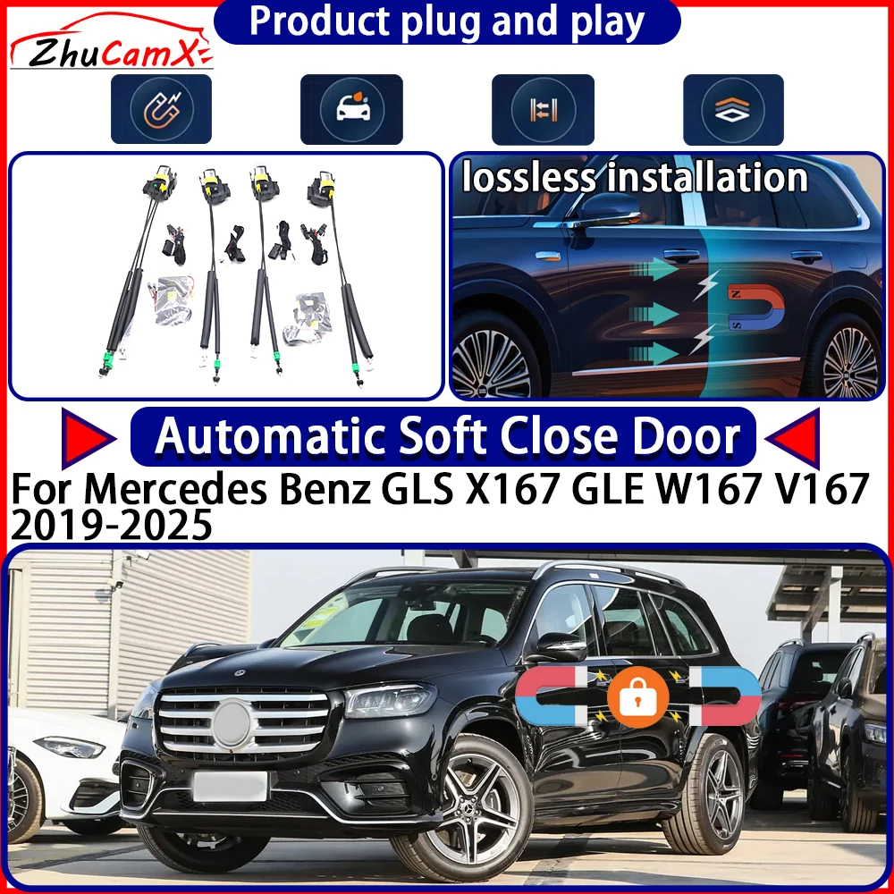 

Door Lock Actuator for Mercedes Benz GLS X167 GLE W167 V167 2019-2025 Soft Close Door Kit Power Latch System Auto Door Easy