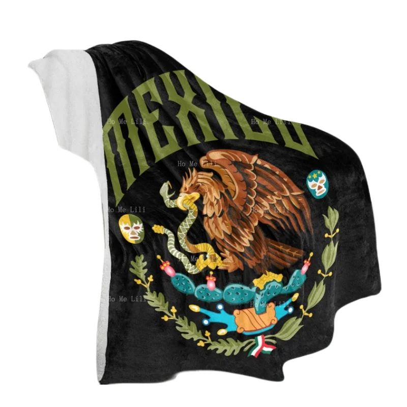 An Eagle Carries Bug Patterned Blanket Mexican Decorations In His Mouth Flannel By Ho Me Lili Suitable For All Seasons