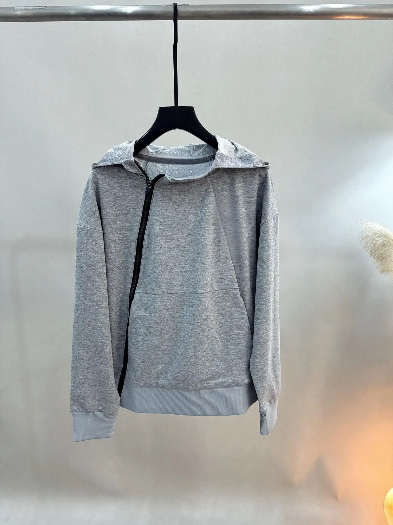 Ladies New Golf Diagonal Zipper Cardigan Spring Fall Slim Versatile Casual Golf Long Sleeve Outerwear