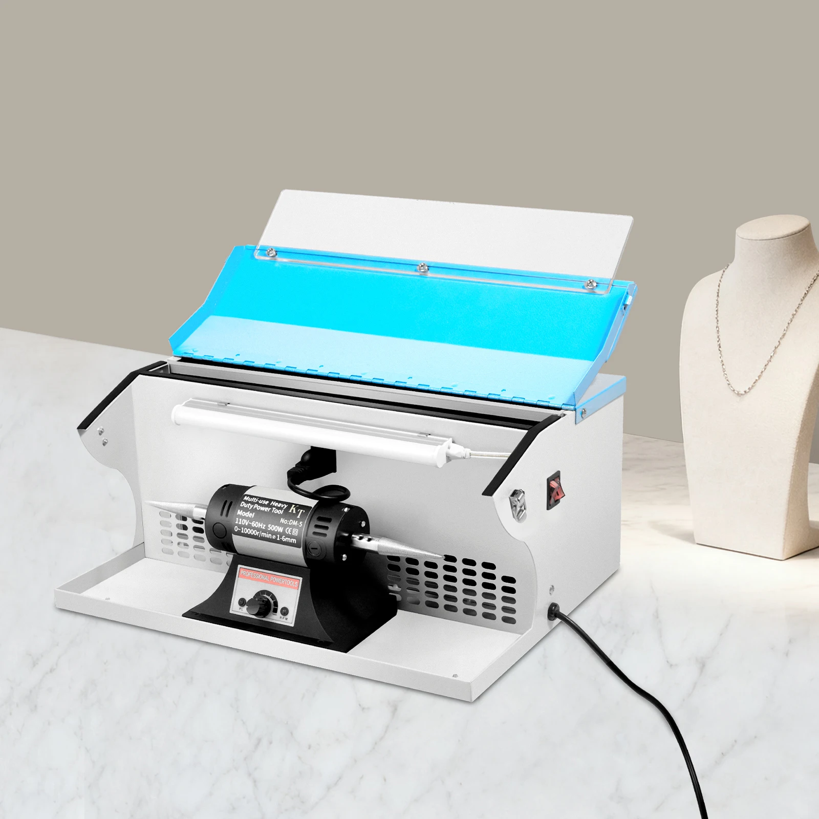 

Инструмент для полировки ювелирных изделий мощностью 500 Вт, настольная тряпка, настольный многофункциональный инструмент для изготовления буферов для ювелирных изделий с комплектом шлифовальных принадлежностей