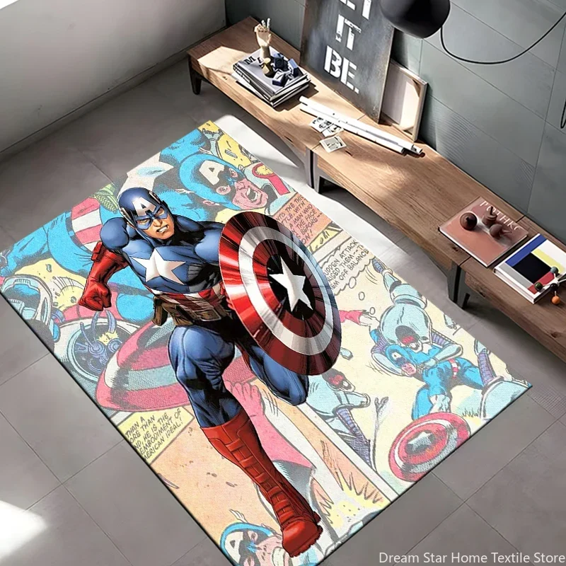 Disney Avengers Marvel Carpet for Living Room Decoration Children\'s Crawling Mat Doormat Large Area Rug Games Washroom Floor Mat