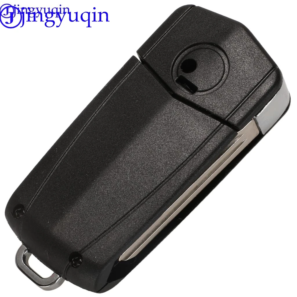 Jingyuqin remoto 5 botões modificado flip dobrável chave escudo caso para kia sedona mini van fob chave do carro capa caso