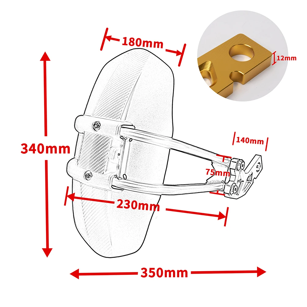 Para honda xadv 750 X-ADV 750 x adv 2017-2024 2024 pneu traseiro hugger fender paralama motocicleta respingo lama guarda capa accessorie