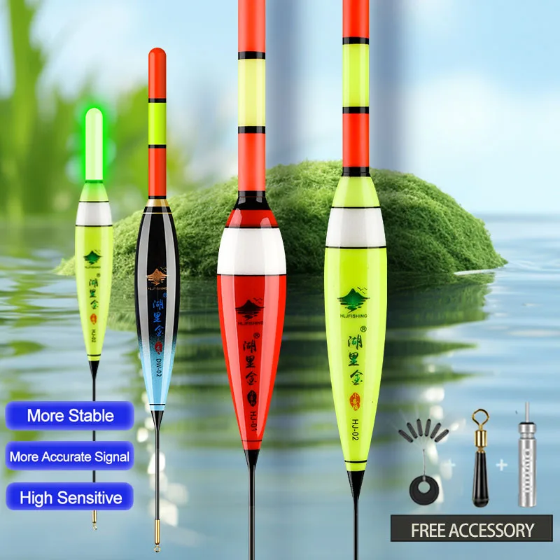 3pcs/Lot Electronic Night Fishing Floats Color Change Sliding & Fixed Bobber Freshwater Rock Buoy Luminous with CR425 Battery