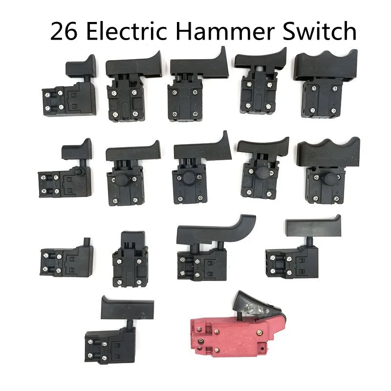 

Electric Hammer Drill Tool 250V 6A/10A 5E4 DPST Trigger Switch For 26 Electric Hammer Switch