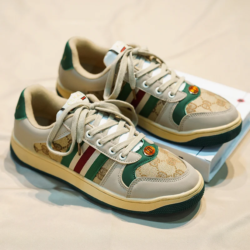 

2025Summer New Breathable Comfortable Lightweight High-Quality Dirty Shoes Couple Sneakers Retro Casual Trendy Shoes35-44