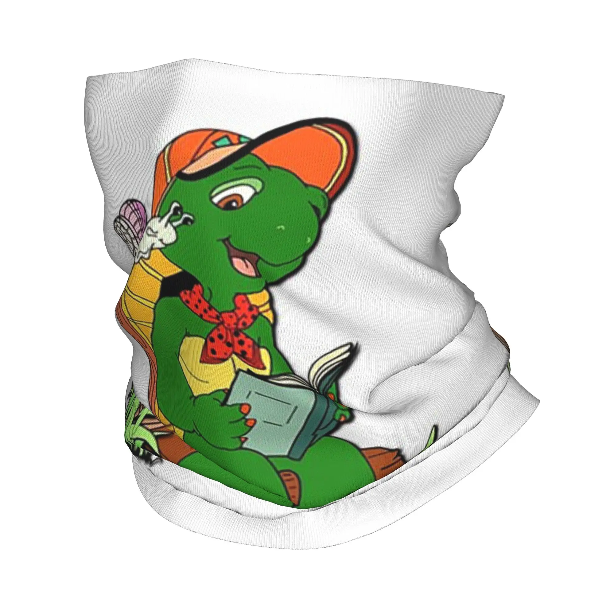 Franklin the turtle digital illustration Bandana Neck Cover Printed Face Scarf Warm Face Mask Running For Men Women Adult