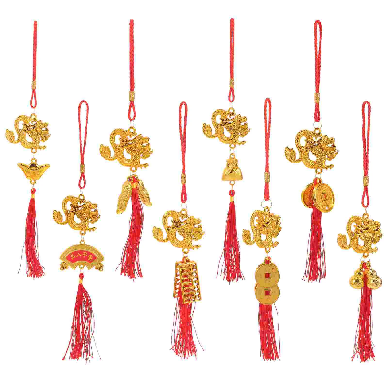 10pcs Chinese Style Dragon Hanging Pendants Zodiac Dragon Ornaments Chinese Style Ornaments chinese decor