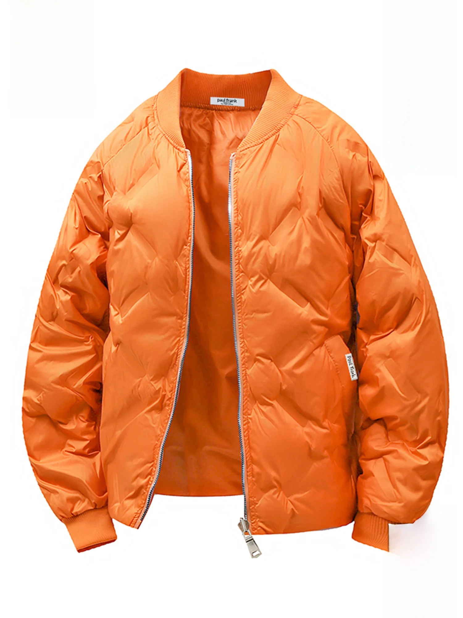 

PaulFrank Winter Thiened Warm Cotton Jaet Men's Casual New Sle Up-Lined Coat Polyester Fabric Long Sve Zipper Closure