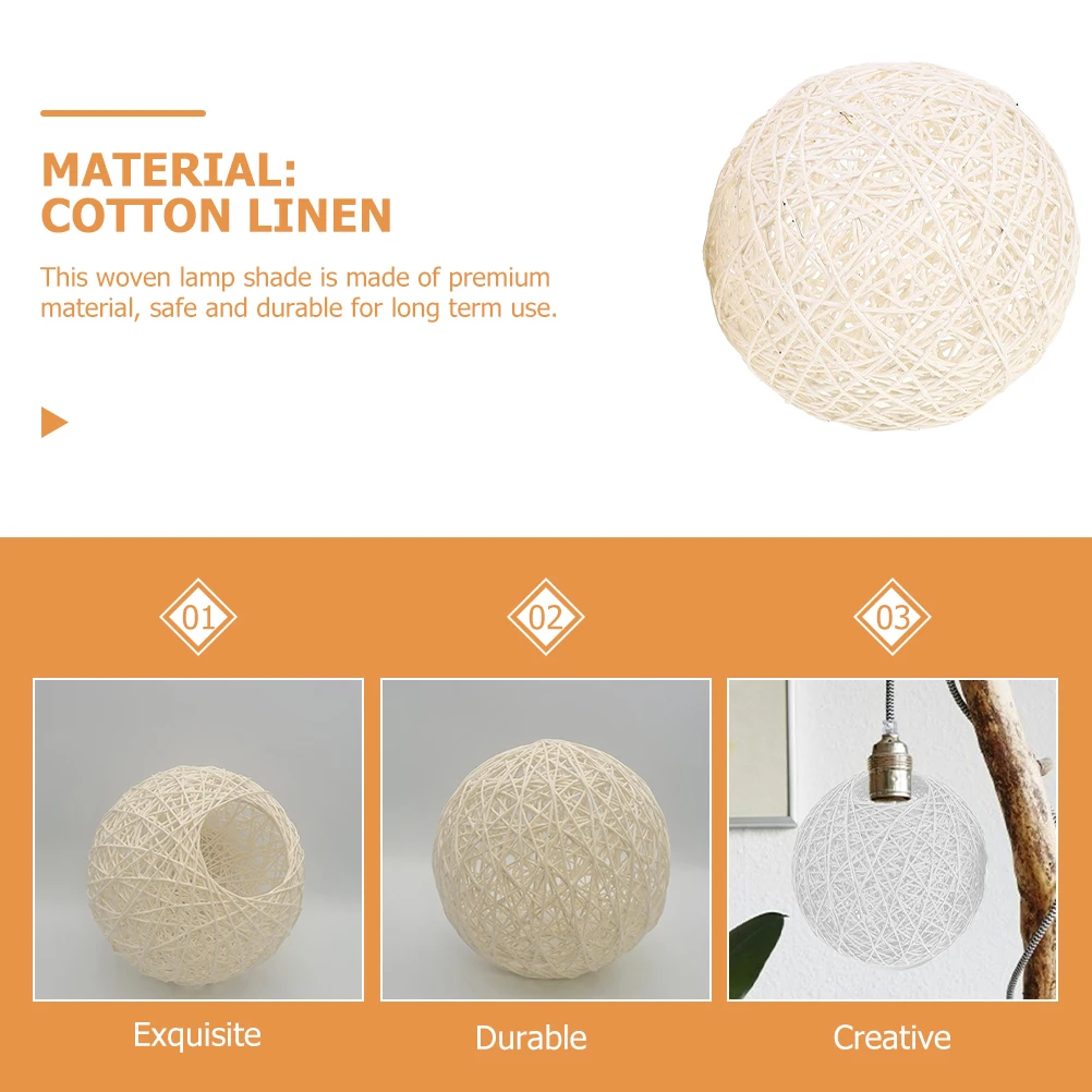 

Rustic Style Lampshade Replacement for Ceiling Pendant Hanging Light Shades Woven Lamp Cover Simple Natural for Home