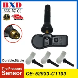 Sensor 52933-c1100 do monitor da pressão dos pneus de 1/4 pces tpms para hyundai creta i20 ix35 nexo palisade sonata tucson, kia carnaval k9 kx7