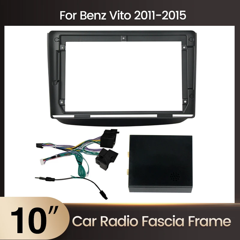 

MEKEDE 10-дюймовая рамка для автомагнитолы Mercedes Benz Vito 2011-2015, установочный комплект для мультимедийного экрана, кабель Canbus для приборной панели