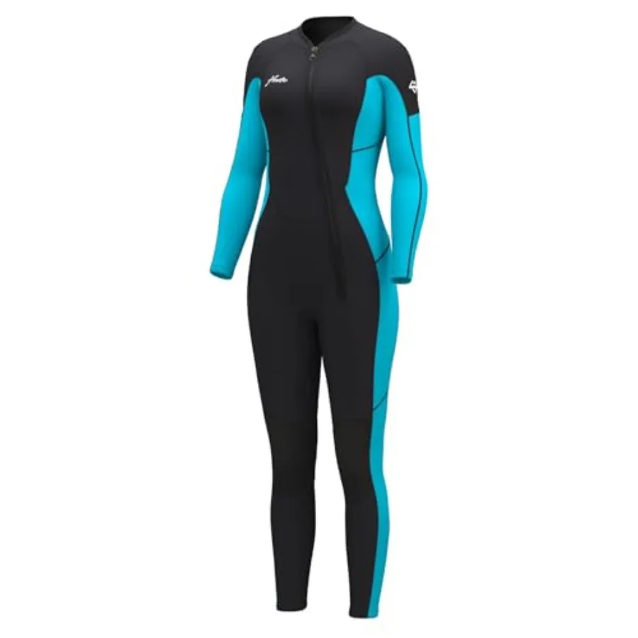 

Women's 3/2mm neoprene wetsuit for surfing swimming divingblack thermal insulation flexible fit cold-water warmth