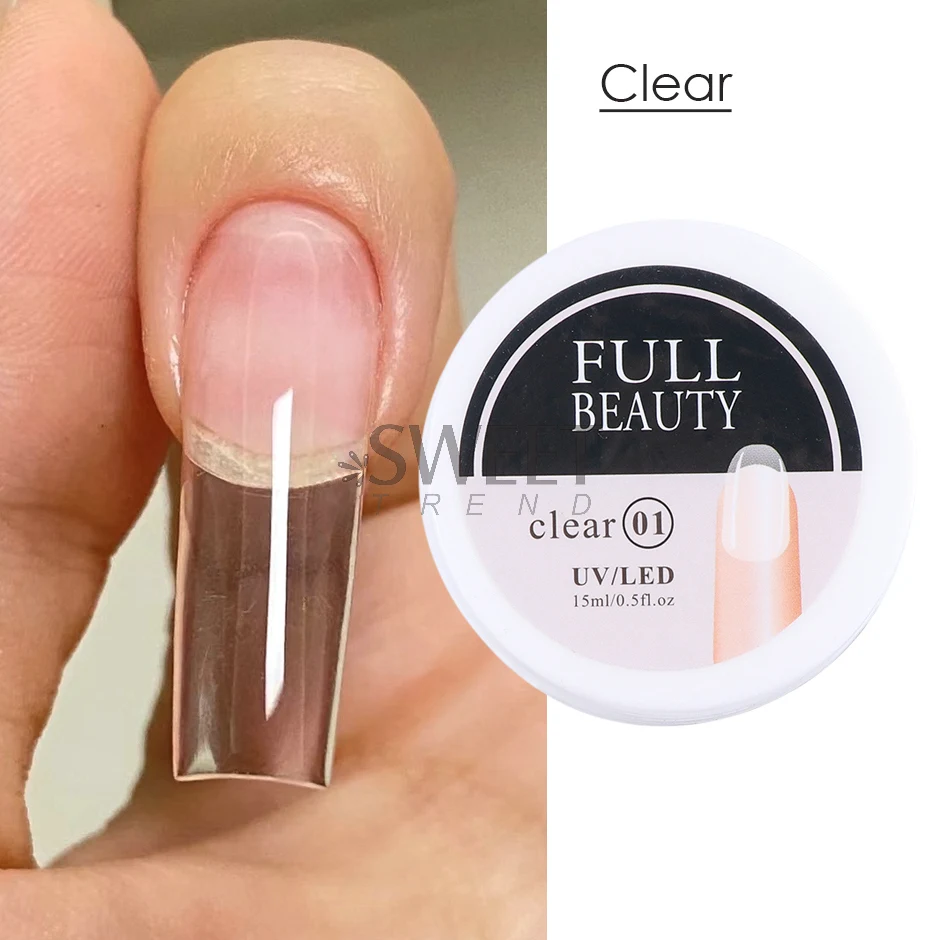 Acrylic Extension Nail Gel Quick Building Polish Nude Pink Clear French Finger Prolong Semi Permanent Construction Manicure Tool