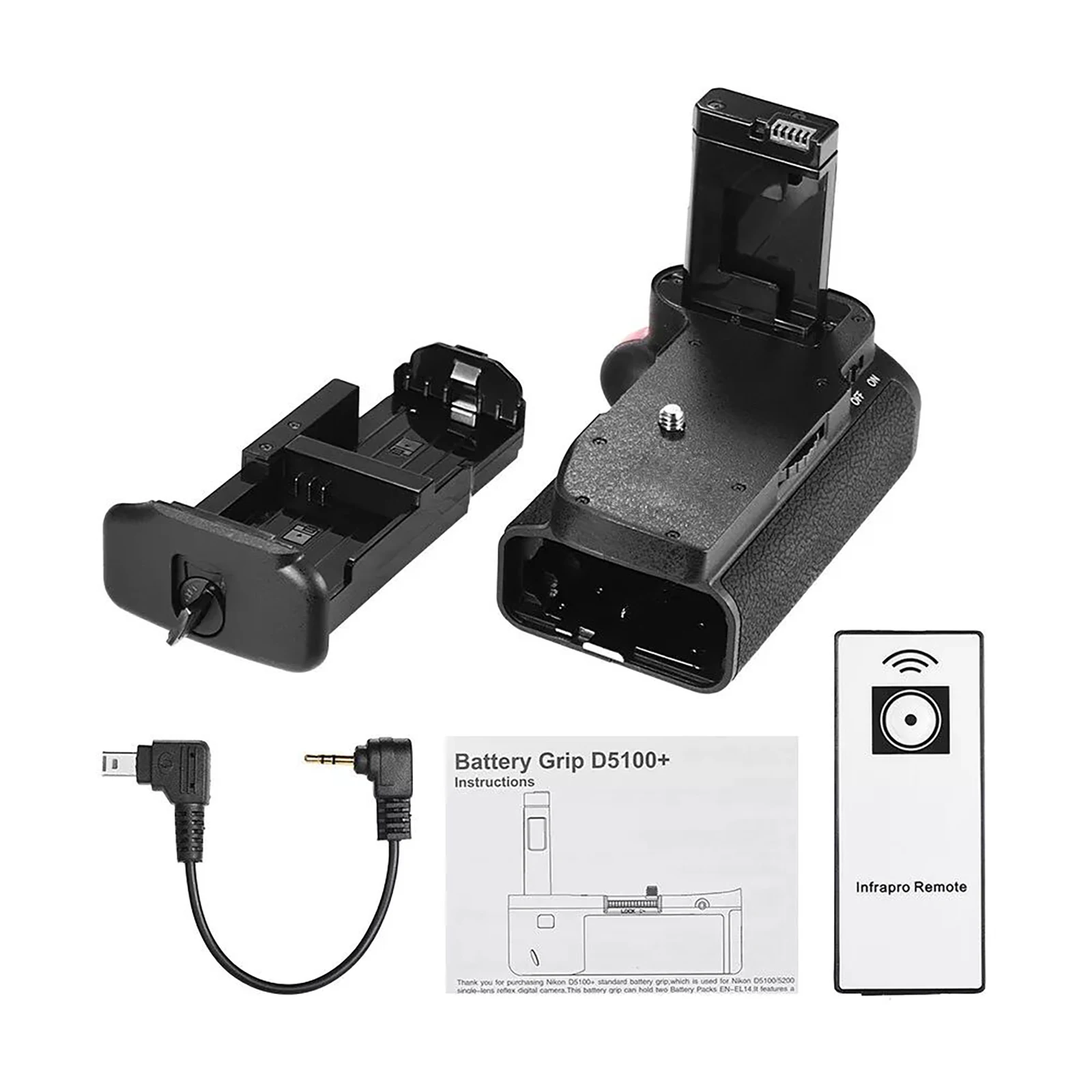 

Mcoplus BG-D5200 Vertical Battery Grip for Nikon D5200 D5100 SLR Digital Camera MB-D5100 with Wireless Remote Control