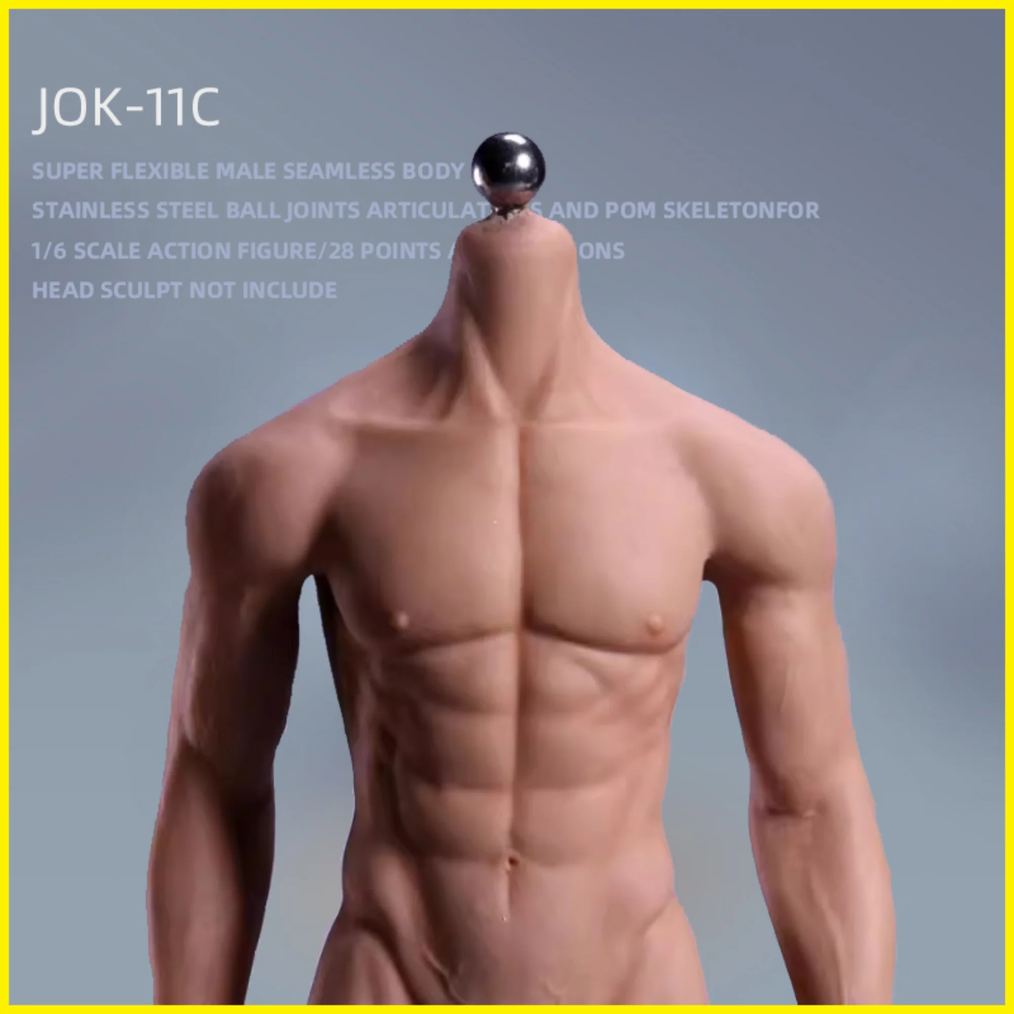1/6 JIAOU الشكل دمية JOK-11C ذكر سلس الجسم لينة مرنة #6