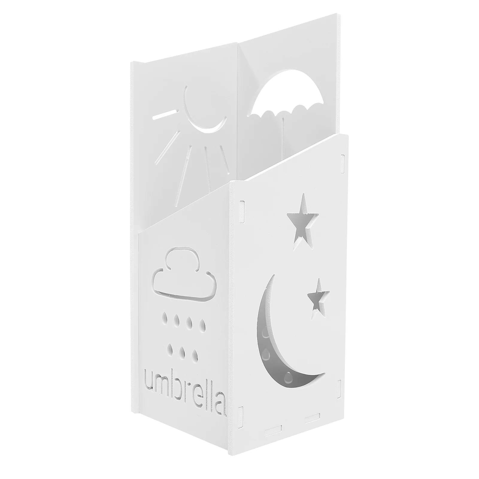 

Umbrella Storage Rack Holder Decorative for Classroom Long Pvc Wood Plastic Board Entryway Rest Bucket Stand Hall Shelf