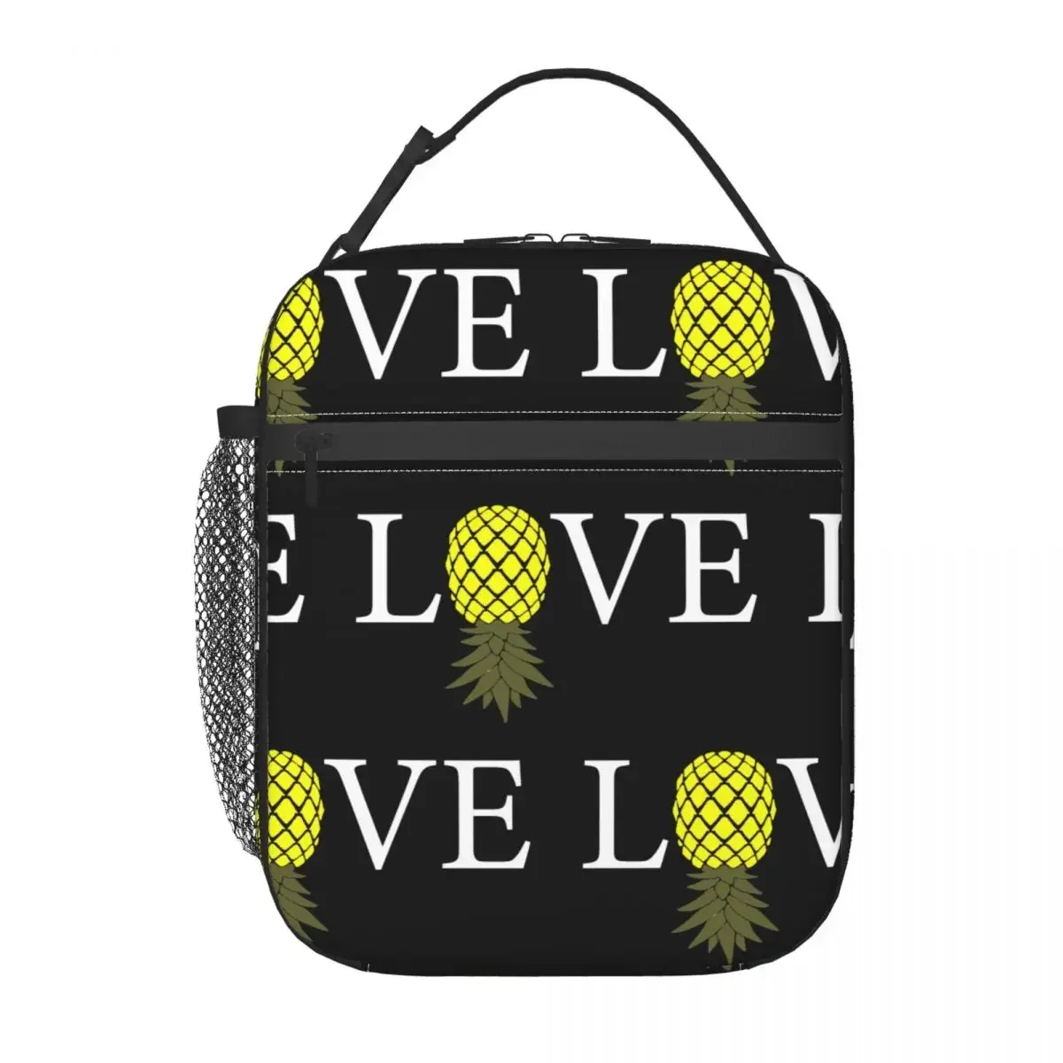 Insulated Lunch Bag Swingers Pineapple I LOVE Pineapple Lunch Box Tote Food Handbag