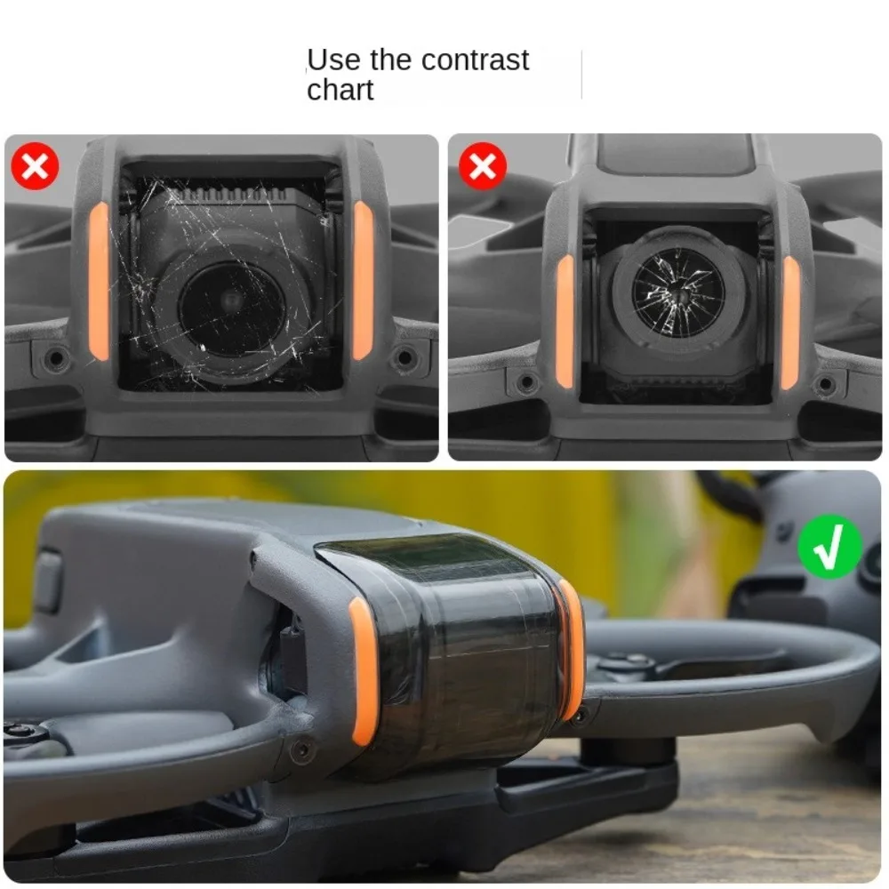 Nieuwe Plastic Camera Lensdop Anti-Collision Portective Drone Len Cover Zwarte Cardanische Beschermer Voor Dji Avata 2