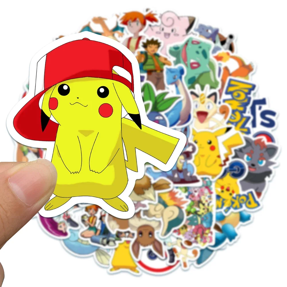 Kawaii Pikachu Pokemon Stickers Motorcycle Phone Car Skateboard Laptop Decal Aanime Sticker Waterproof Classic Kid Toy