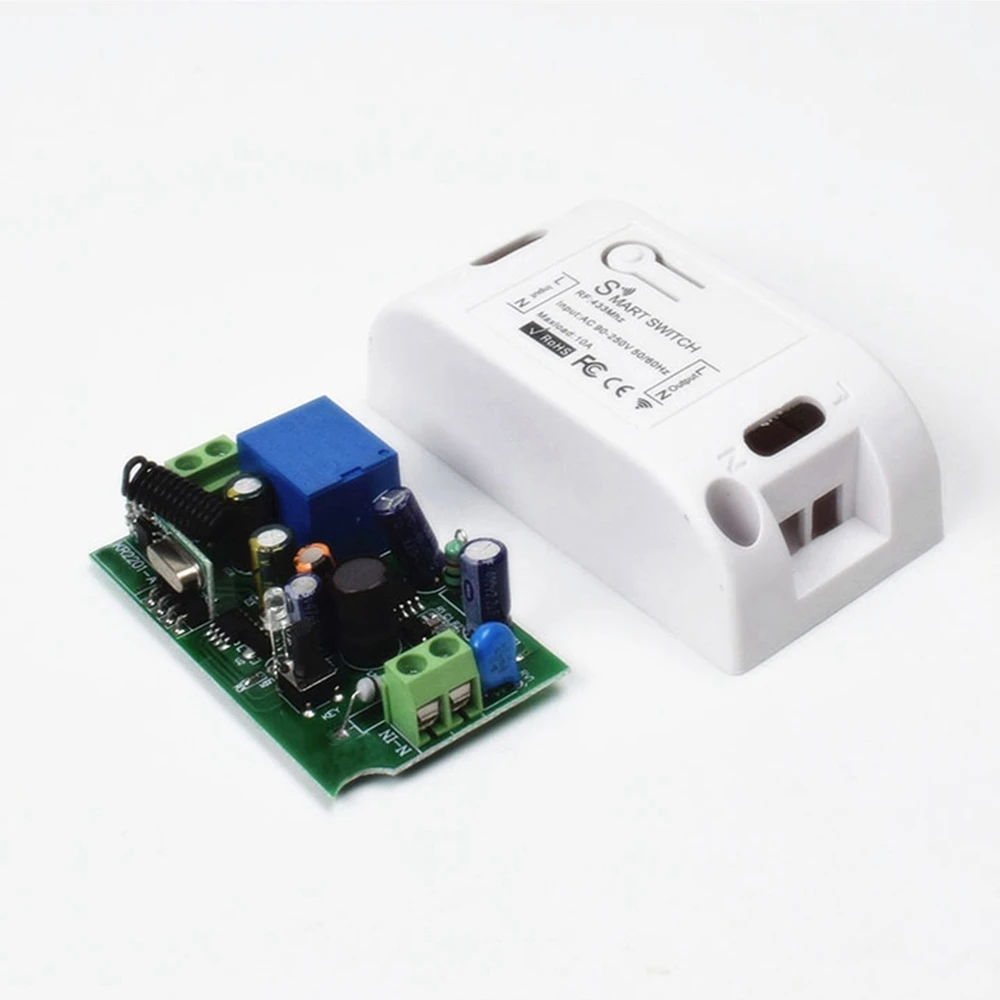 Smart Home Wireless Light Switch RF 433 MHz Remote Control AC 110V 220V Receiver Push Button Bedroom Ceiling Lamp Switch