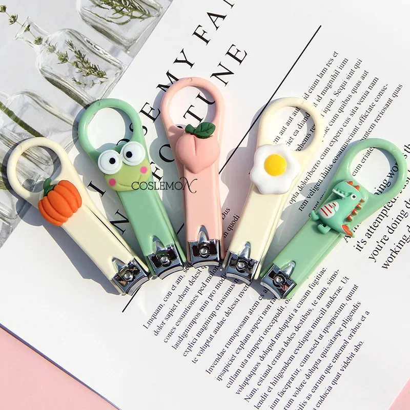 Creative Cartoon Nail Clippers Colorful Adult Anti-splash Portable Nail Trimmer Stainless Steel Nails Cutter Manicure Tool