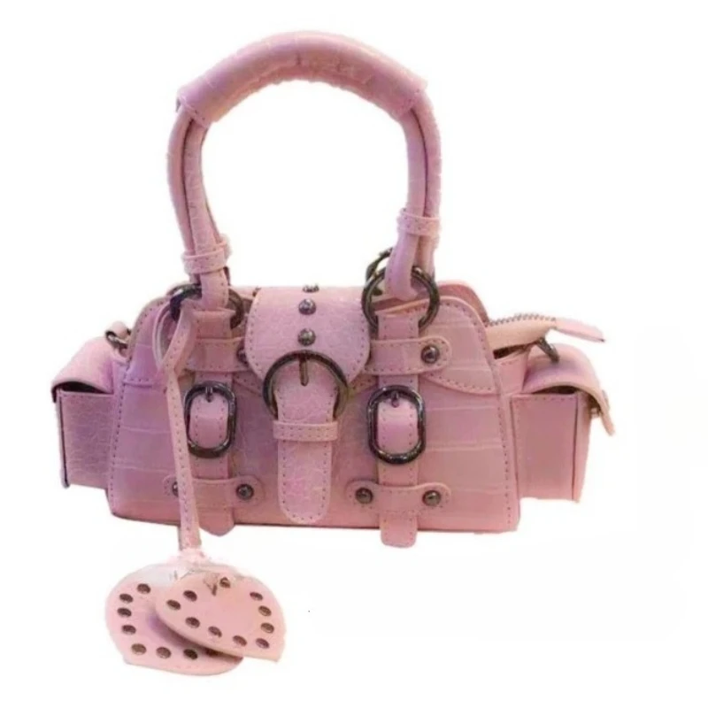 

Откидная сумка подмышками, новая оригинальная ретро-стиль тысячелетия, крокодиловая квадратная сумка с заклепками, маленькая квадратная сумка через плечо