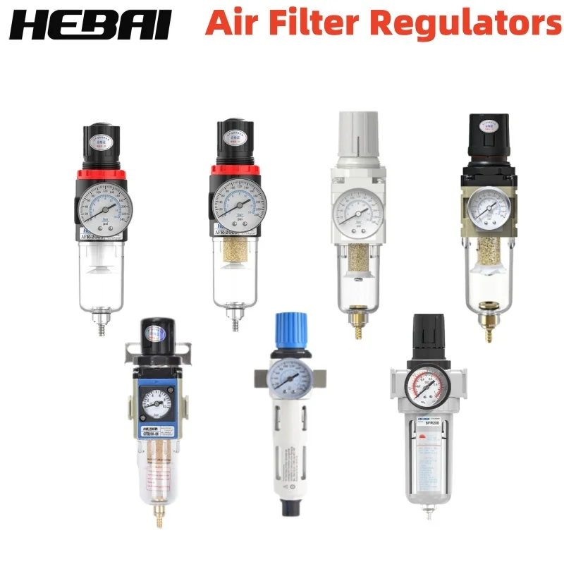 

HEBAI AFR2000 AW2000-02 SFR200 GFR200-08 Пневматический регулятор воздушного фильтра/клапан управления потоком/слив воздушного компрессора/контроллер скорости