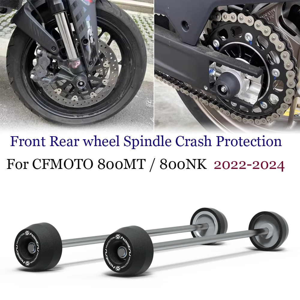 For CFMOTO 800MT 800NK 800mt 800nk 2022 2023 2024 Motorcycle Front Rear wheel Spindle Crash Protection