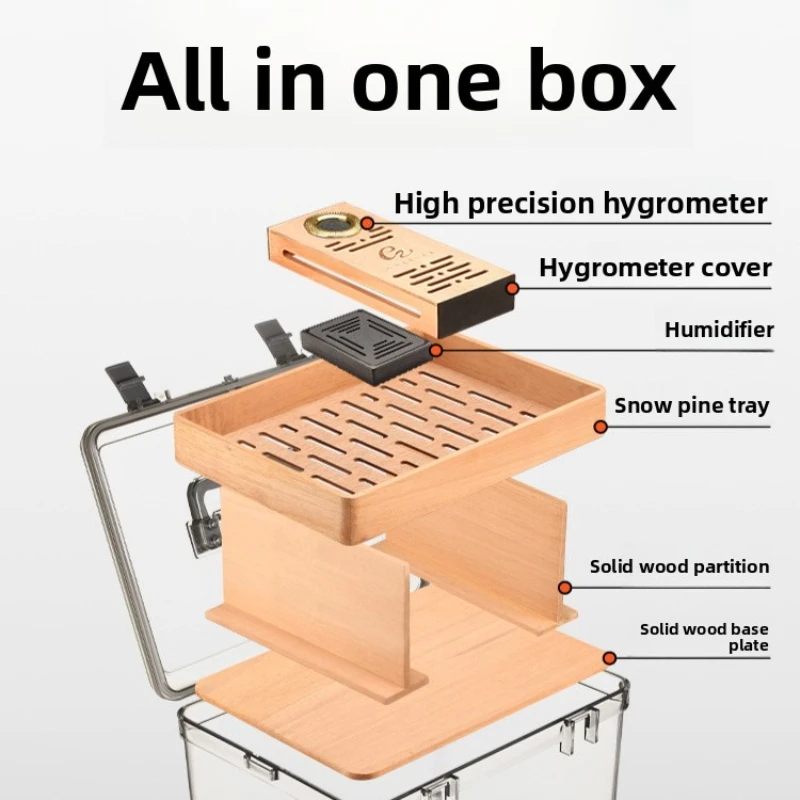 

Professional Cigar Aging Humidor - Walk-In Cabinet Style with Humidity Control System & Cedar Trays