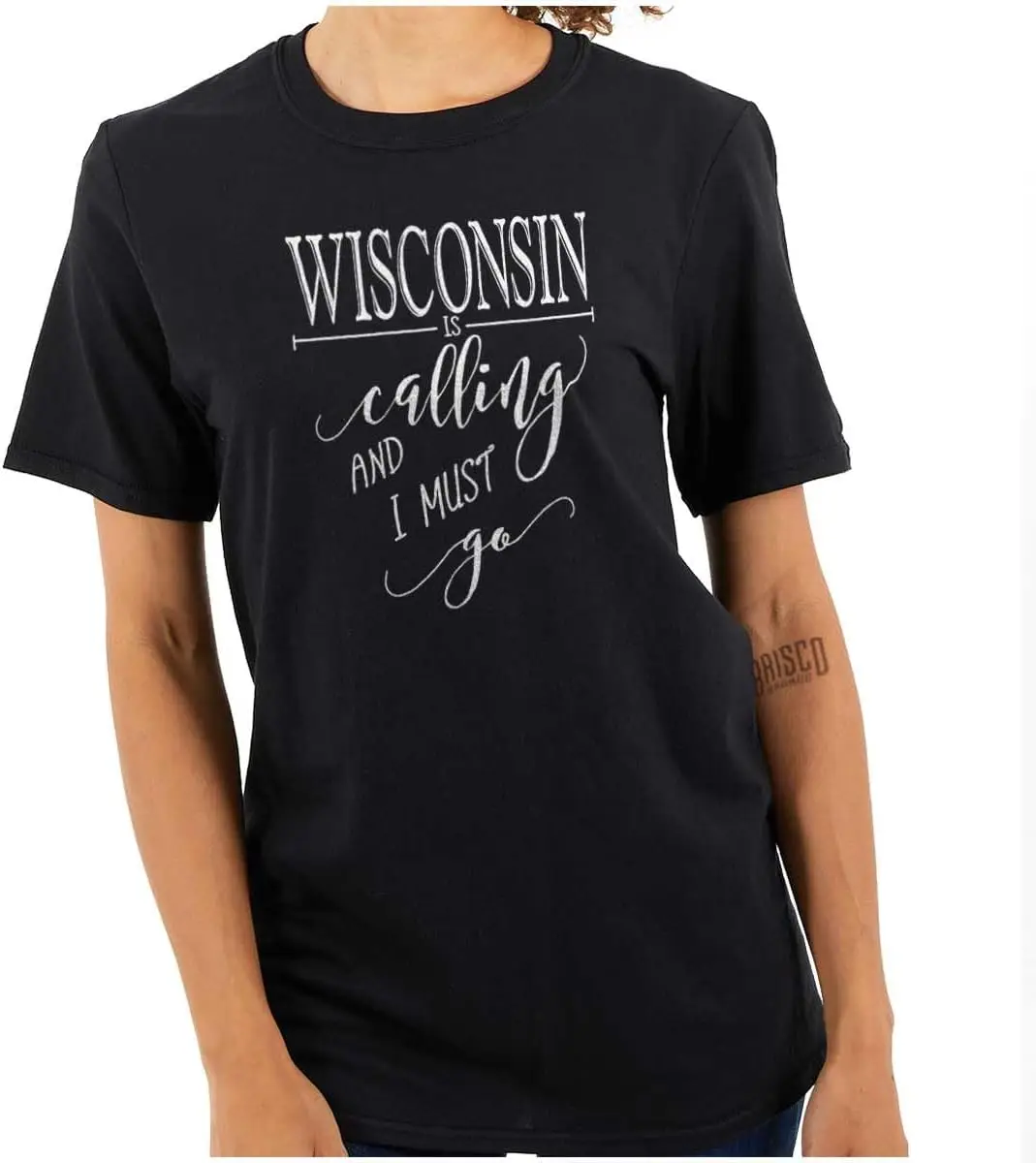 Brisco Brands Wisconsin is Calling and I Must Go Graphic T Shirt Men or Women