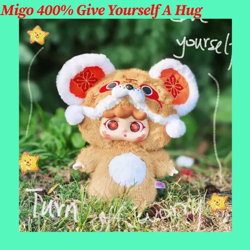 Baby Three Migo 400% Give Yourself A Hug Series Blind Box Kawaii Vinyl Doll Mystery Box Collectible Model Room Decor Girl Gift