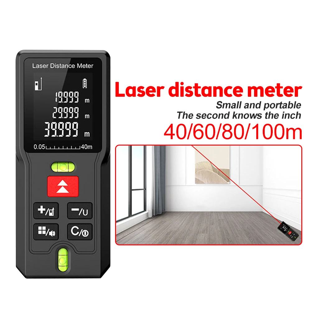 Handheld Laser Profesional Distance Meter Laser Rangefinder Digital Electronic Metro Measures Electronic Ruler 40/60//80/100M