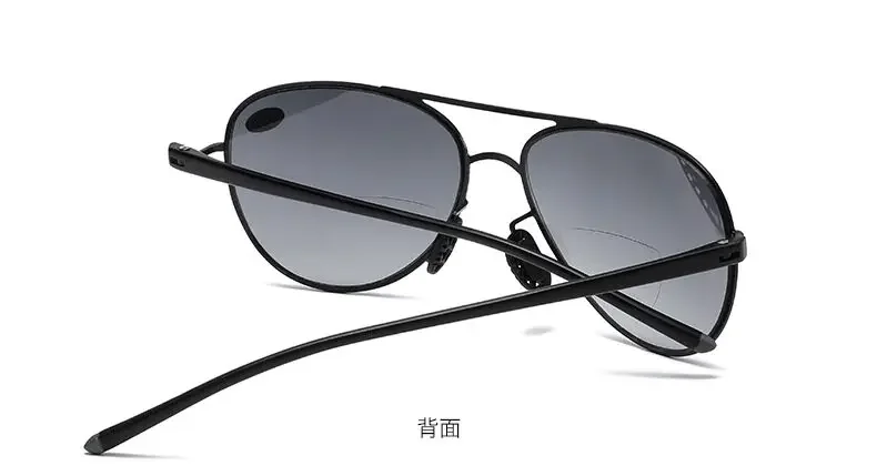 Bifokale +100~ +350 Herren-Lesebrille, Sonnenbrille, männlicher Look, weit und nah, blendfrei, Hyperopie-Brille +100 bis +350 – Detail 15