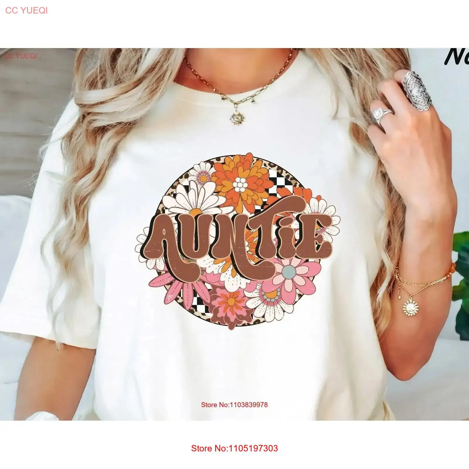 

Ретро-футболка для тетушки: новая, стильная, для объявления о беременности, с цветочным принтом, ко Дню матери, винтажная, дизайнерская, дышащая, с эффектом потертости