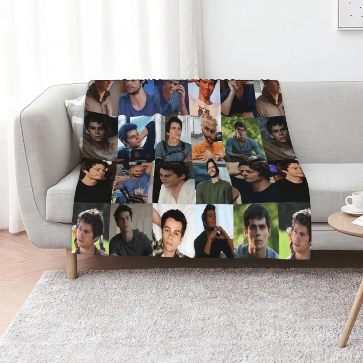 Dylan Obrien Collage Throw Blanket Soft Comfort Blanket for Reading Watching TV
