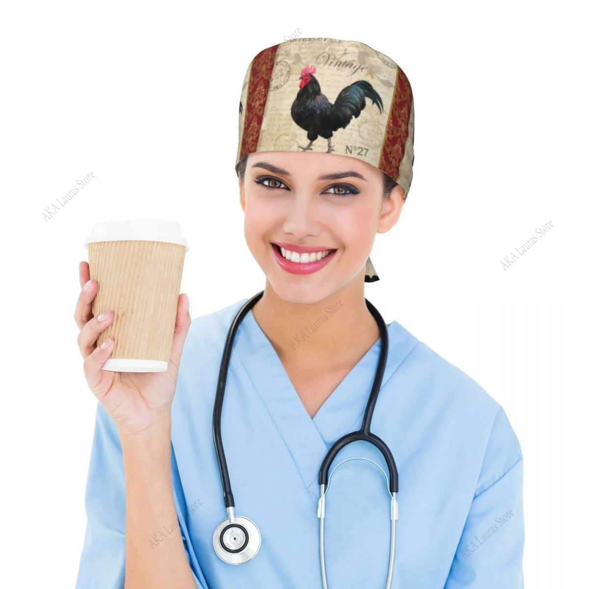 Pet Shop Vintage coq unisexe soins infirmiers gommage casquettes drôle respirant vétérinaire soins infirmiers accessoires anaesthésie gommage casquette