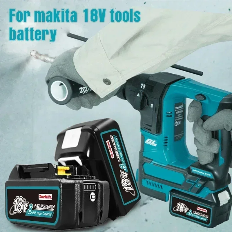 Batería recargable de iones de litio para Makita, repuesto Original de 18V, 12,0 Ah, LXT, BL1860B, BL1860, BL1850, DHP482RFX9