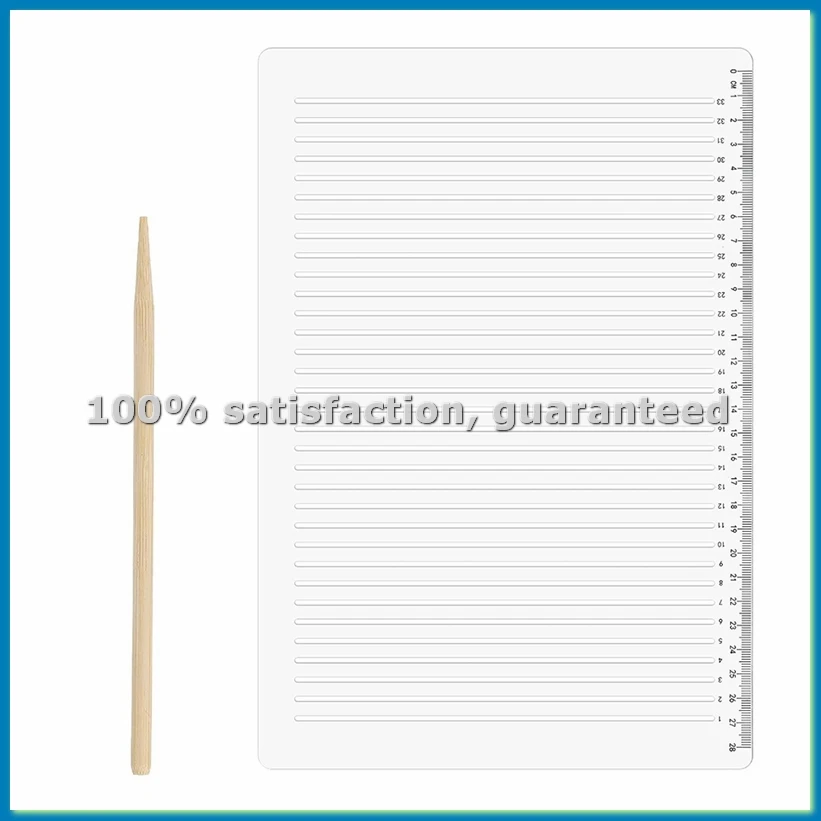 

Пластиковый трафарет для прямых линий, 11 дюймов, шаблон для прямых линий с расстоянием между линиями 0,35 дюйма, линейка для письма - ABFB