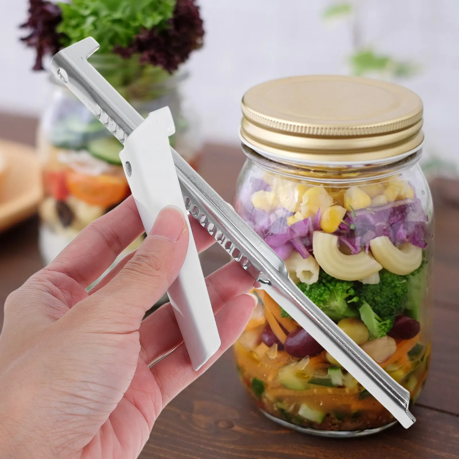 Multi Functional Adjustable Stainless Steel Jar Opener Bottle Opener for Weak Hands Seniors Arthritis Sufferers Kitchen Tool