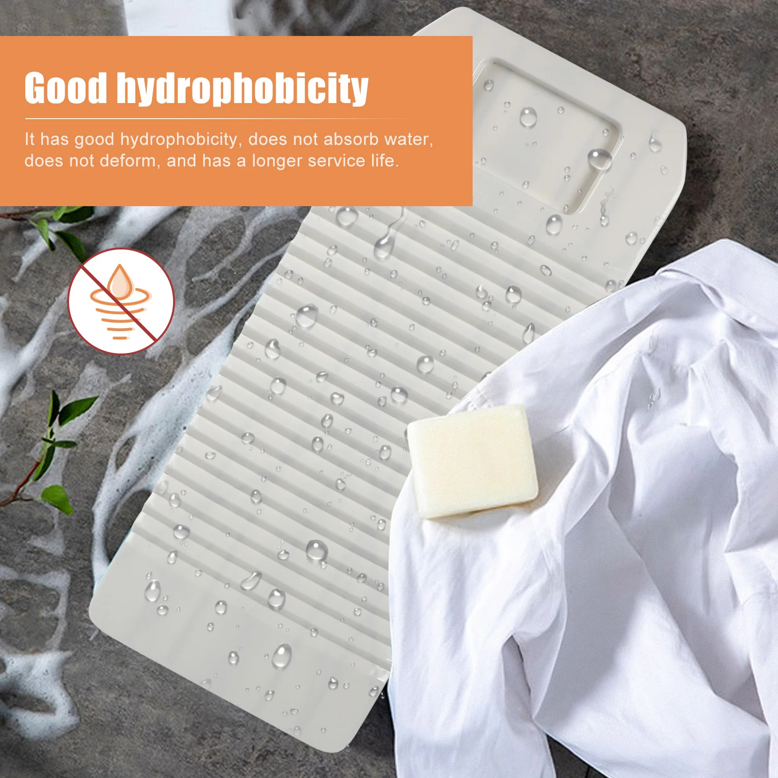 

1pc Plastic Washboard Household Laundry Tool Wavy Clothes Washing Board Wear Resistant Hydrophobic Long Lasting Home Supplies