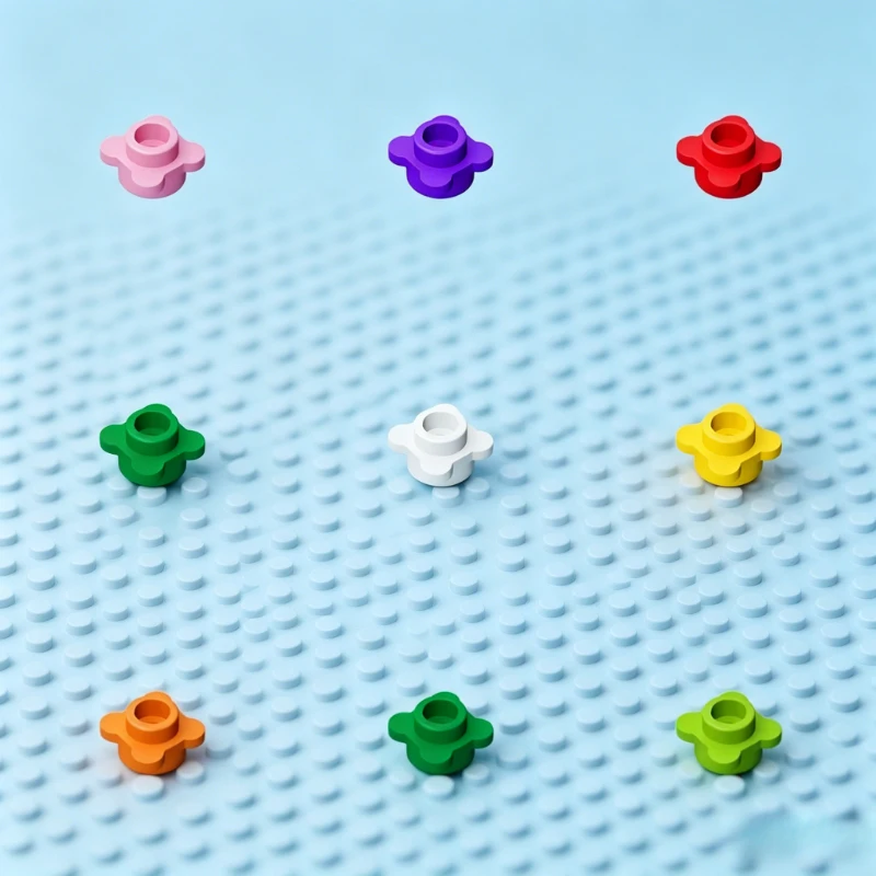 100pcs 33291 Plate Round 1x1 Flower Edge Bricks Collections For Technical MOC Buildings Blocks Compatible Bulk Modular Toys