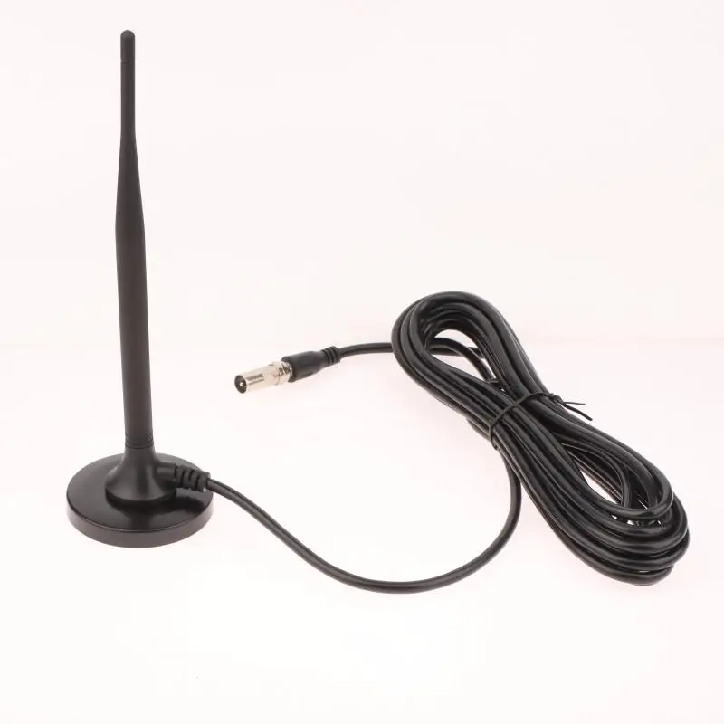 1 個ポータブル屋内 Tvplus アンテナブラックアンテナ 5 メートル/8 メートル/10 メートル/15 メートルテレビセットトップボックス用屋内アンテナ