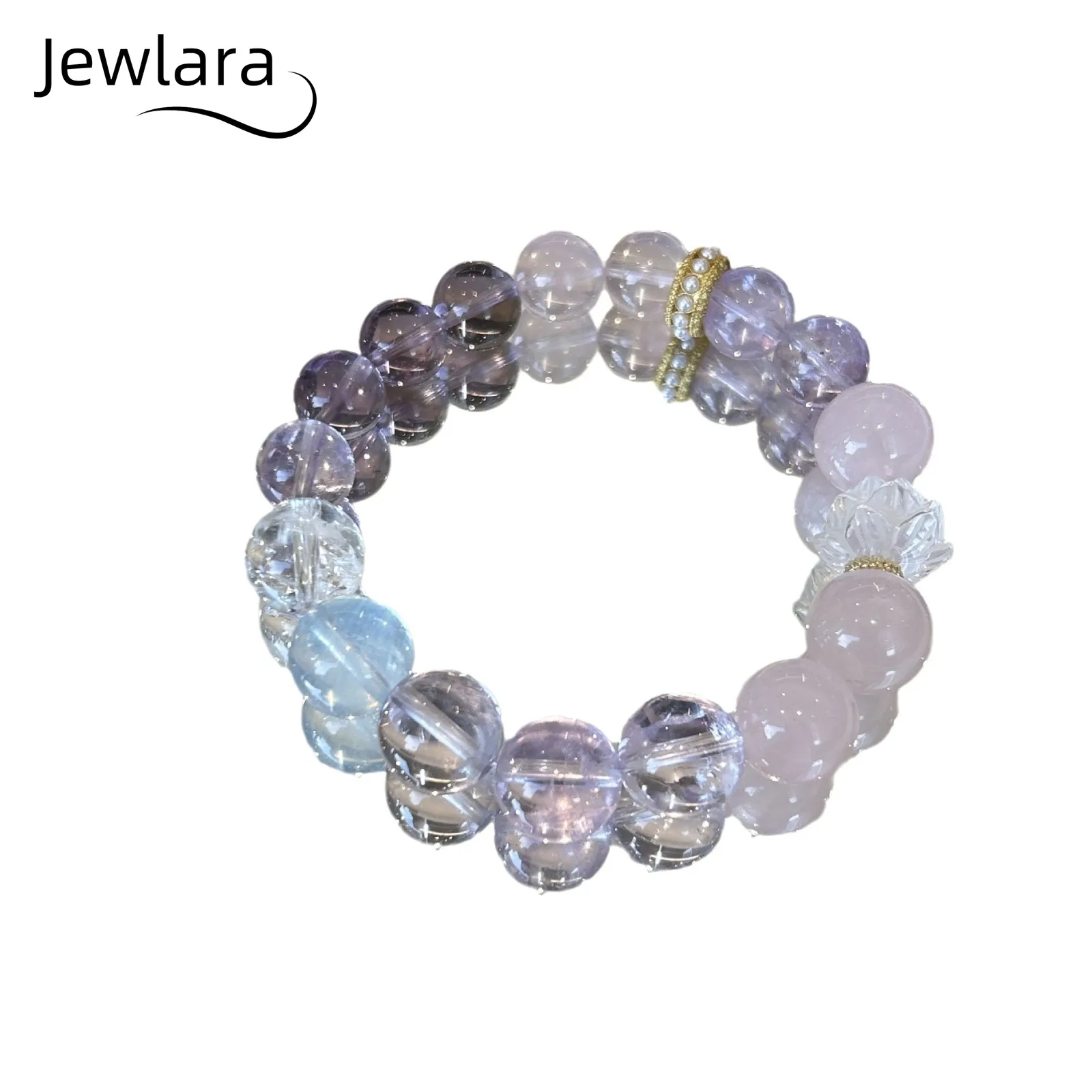 

Jewlara Bracelet Natural, Amethyst, Pink Crystal, Girls Beads