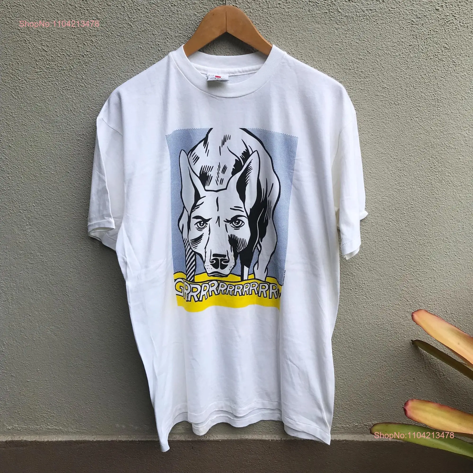 Vintage rare ROY LICHTENSTEIN pop art tee grrrrrrr long or short sleeves